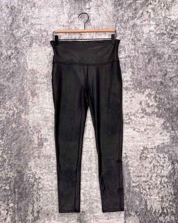 SPANX Pants - SPANX Leggings Large Womens Black High Rise Faux Leather